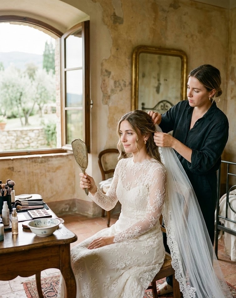 Preparazione sposa in location
